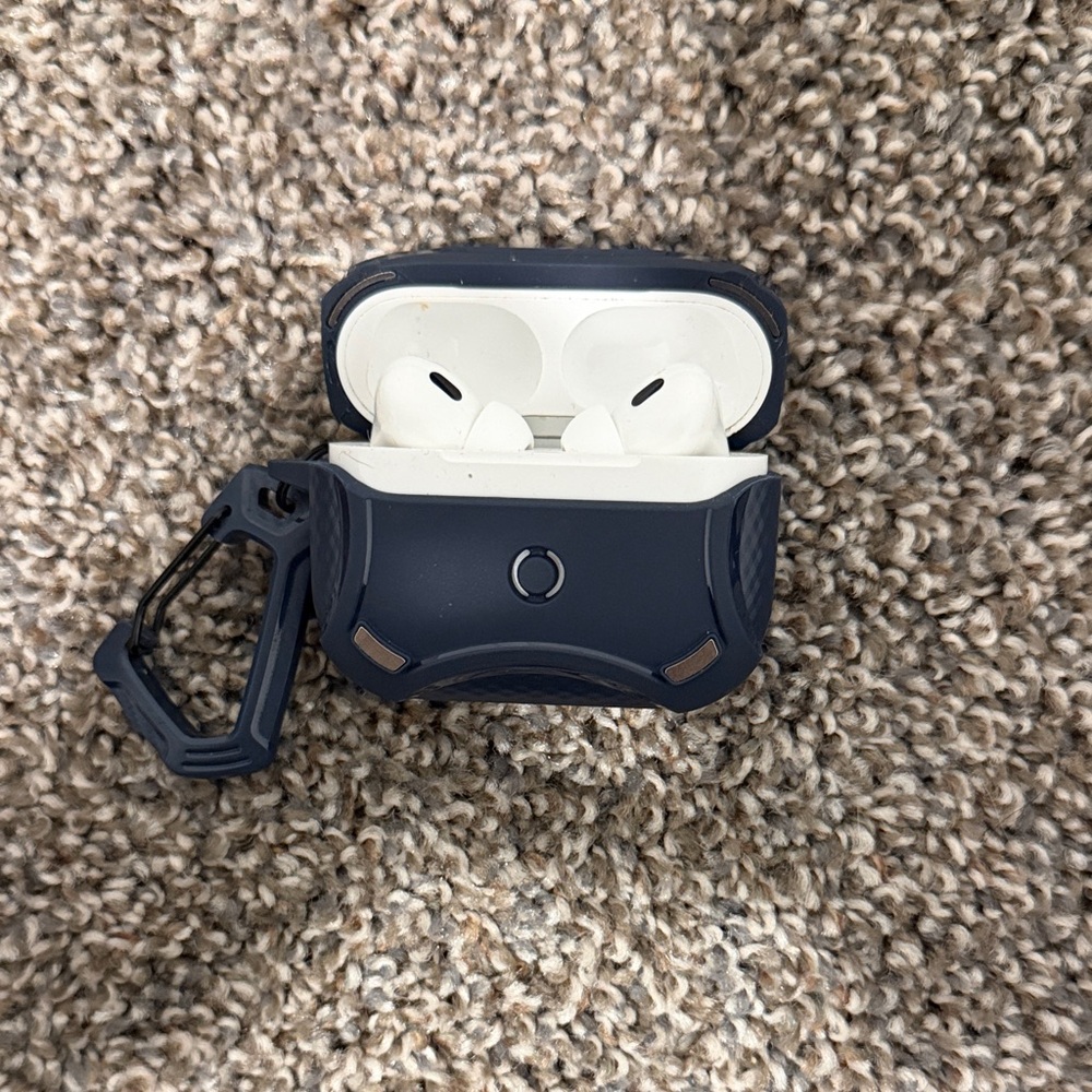 Apple AirPods Pro with Navy and White Case